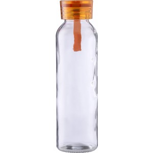 Glass drinking bottle (500 ml) Anouk, orange (Water bottles)