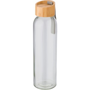 Glass drinking bottle (500 ml) Marc, brown (Water bottles)