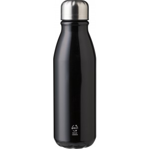 Recycled aluminium bottle (550 ml) Adalyn, black (Water bottles)