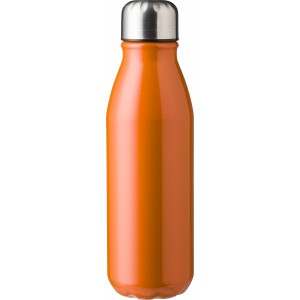 Recycled aluminium bottle (550 ml) Adalyn, orange (Water bottles)