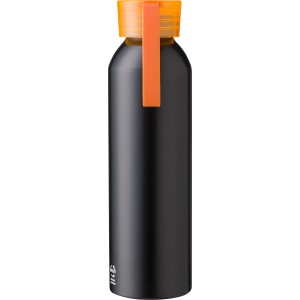 Recycled aluminium bottle (650 ml) Izabella, orange (Water bottles)