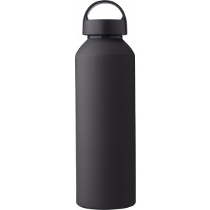 Recycled aluminium bottle Rory, black (Water bottles)
