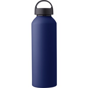 Recycled aluminium bottle Rory, blue (Water bottles)