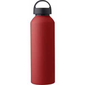 Recycled aluminium bottle Rory, red (Water bottles)