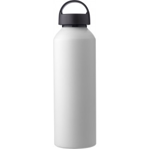 Recycled aluminium bottle Rory, white (Water bottles)
