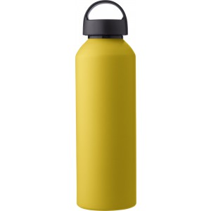 Recycled aluminium bottle Rory, yellow (Water bottles)