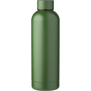 Recycled stainless steel bottle Isaiah, forest green (Water bottles)