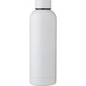 Recycled stainless steel bottle Isaiah, white (Water bottles)