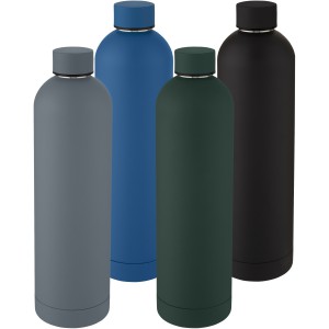 Spring 1 L copper vacuum insulated bottle, Solid black (Water bottles)