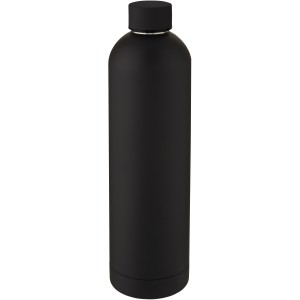 Spring 1 L copper vacuum insulated bottle, Solid black (Water bottles)