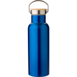 Stainless steel double-walled drinking bottle Odette, blue (Water bottles)