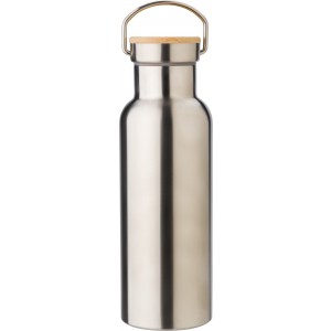 Stainless steel double-walled drinking bottle Odette, silver (Water bottles)