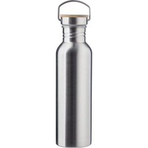 Stainless steel drinking bottle Poppy, silver (Water bottles)