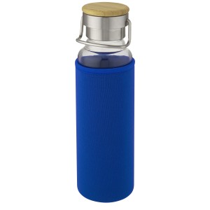 Thor 660 ml glass bottle with neoprene sleeve, Blue (Water bottles)
