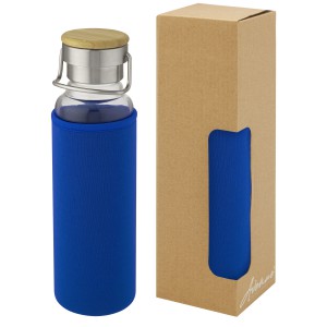 Thor 660 ml glass bottle with neoprene sleeve, Blue (Water bottles)
