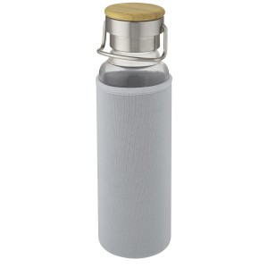 Thor 660 ml glass bottle with neoprene sleeve, Grey (Water bottles)