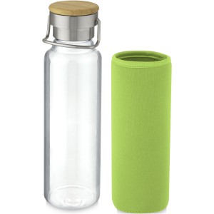 Thor 660 ml glass bottle with neoprene sleeve, Lime (Water bottles)