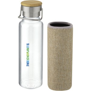 Thor 660 ml glass bottle with neoprene sleeve, Natural (Water bottles)