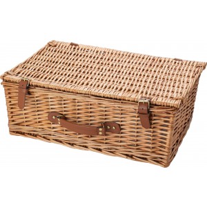 Willow picnic basket Levin, brown (Picnic, camping, grill)