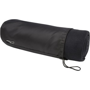 Willow RPET polar fleece blanket, Solid black (Blanket)