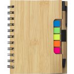 Wire bound notebook with ballpen Niall, brown (483412-11CD)
