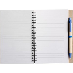 Wire bound notebook with ballpen. Stella, light blue (Notebooks)