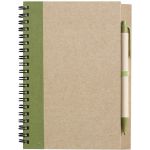 Wire bound notebook with ballpen. Stella, light green (2715-29CD)