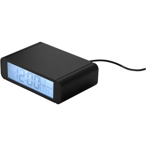 Wireless charging alarm clock, solid black (Clocks and watches)