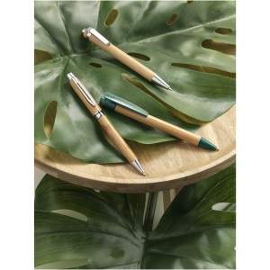 Borneo bamboo ballpoint pen, Natural,Royal blue (Wooden, bamboo, carton pen)