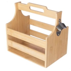 Bamboo bottle holder Hans, brown