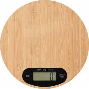 Bamboo kitchen scale Reanne, brown (Wood kitchen equipments)