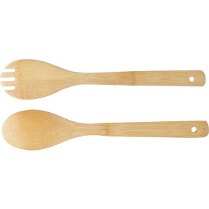 Bamboo salad cutlery Elara, Brown/Khaki (Wood kitchen equipments)