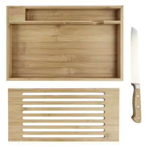 Pao bamboo cutting board with knife, Natural (Wood kitchen equipments)