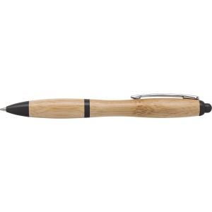 Bamboo ballpen, black (Wooden, bamboo, carton pen)