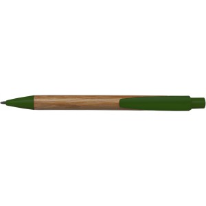Bamboo ballpen Lacey, green (Wooden, bamboo, carton pen)