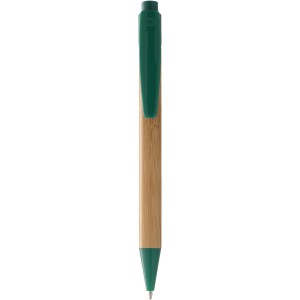Borneo bamboo ballpoint pen, Natural,Green (Wooden, bamboo, carton pen)