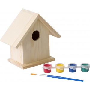 Wooden birdhouse kit Wesley, brown (Gardening)