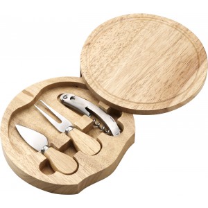 Wooden cheese plate set Bellamy, brown (Wood kitchen equipments)