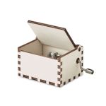 Wooden Christmas music box, wood (CX1478-40)