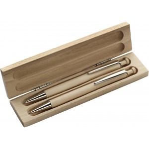 Wooden writing set Morris, brown (Pen sets)