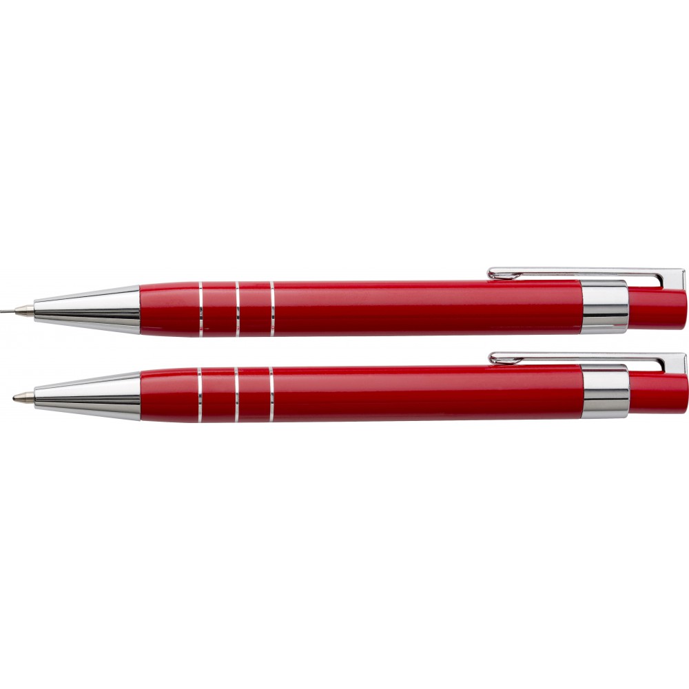 Writing set, red (Pen sets) Reklámajándék.hu Ltd.