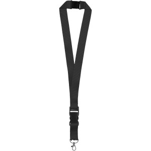 Yogi lanyard with detachable buckle, solid black (Lanyard, armband, badge holder)