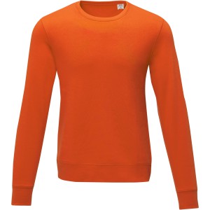 Zenon men's crewneck sweater, Orange (Pullovers)