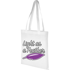 Zeus non-woven convention tote bag, White (Shopping bags)