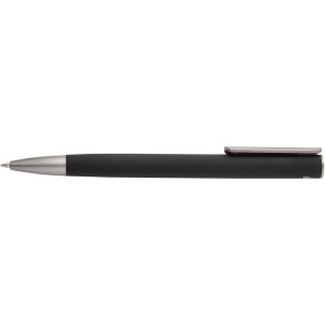 Ziggur aluminium ballpoint pen (blue ink), Solid black (Metallic pen)