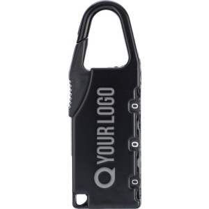 Zinc alloy numeric padlock April, black (Travel items)