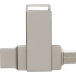 Zinc alloy USB stick Dorian, silver (1001763-32)