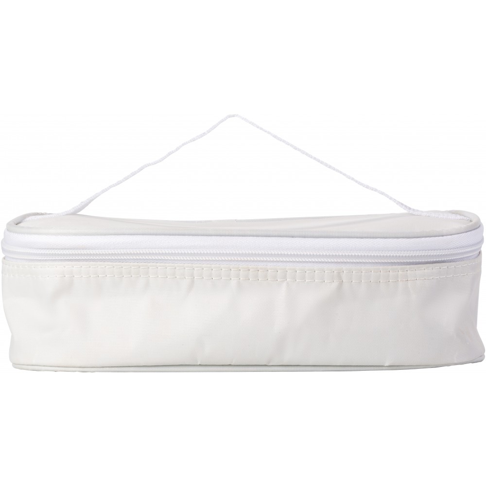 Zippered cooler bag, white (Cooler bags) Reklámajándék.hu Ltd.