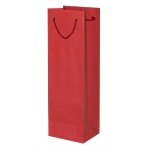 Paperbag with cord handle, red