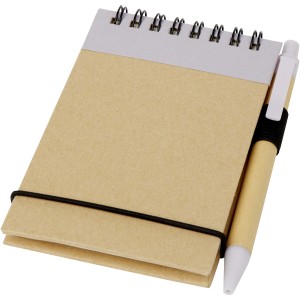 Zuse A7 recycled jotter notepad with pen, Lilac, Natural (Notebooks)